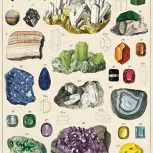 פוסטר/ נייר אריזה- מינרלים