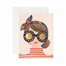 כרטיס ברכה ליום הולדת SUNGLASSES GIRL