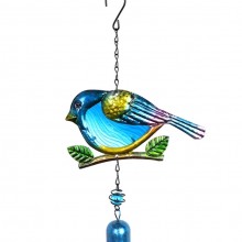 פעמון רוח- ציפור גווני כחול וסגול