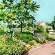 הדפס בית בקצה השביל